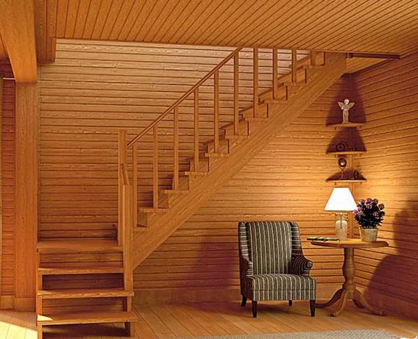 Деревянные лестницы на второй этаж - фото