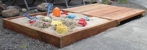 Как сделать деревянную песочницу своими руками  территория для детского тво ... - фото