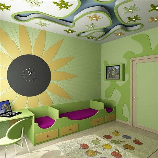 Дизайн интерьера детской комнаты - фото