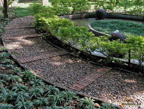 Как сделать гравийные дорожки  делаем насыпные садовые дорожки из гравия во дворе и на даче с фото