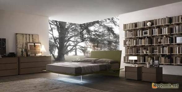 Современный интерьер спальни  красивые спальные комнаты в доме и квартире - фото