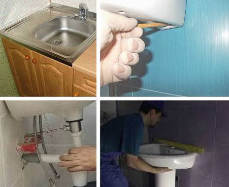 Как закрепить раковину на стене в ванной комнате - фото