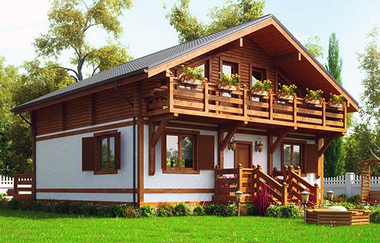 Комбинированные дома из пеноблоков и дерева: особенности строительства с фото