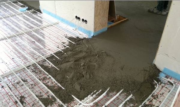 Цементно-песчаная стяжка пола - фото